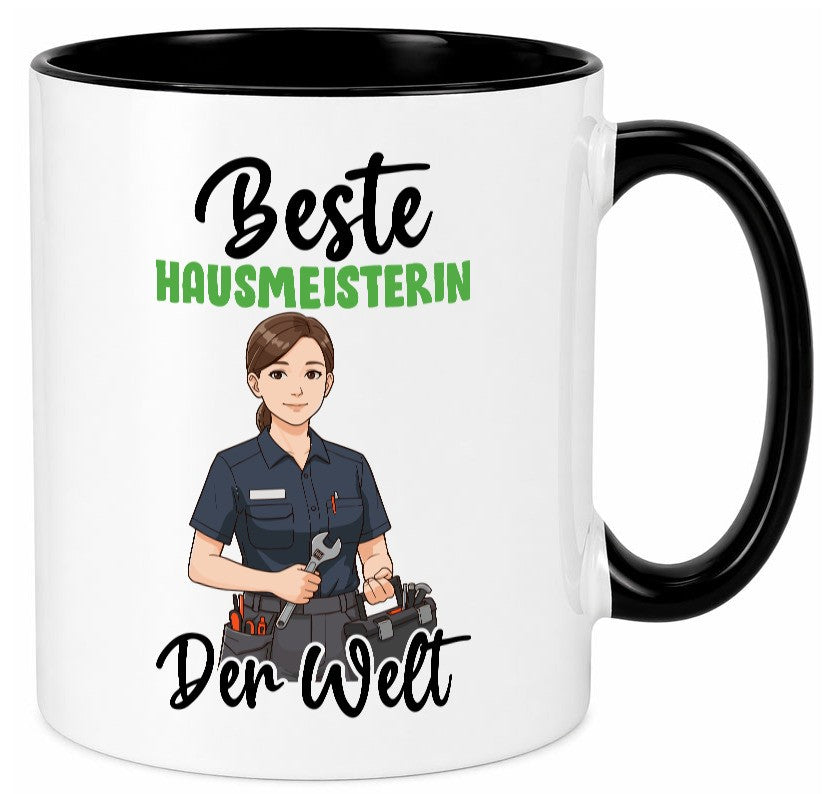 Beste Hausmeisterin | Hauswart v2 Humor Geschenkidee Tasse