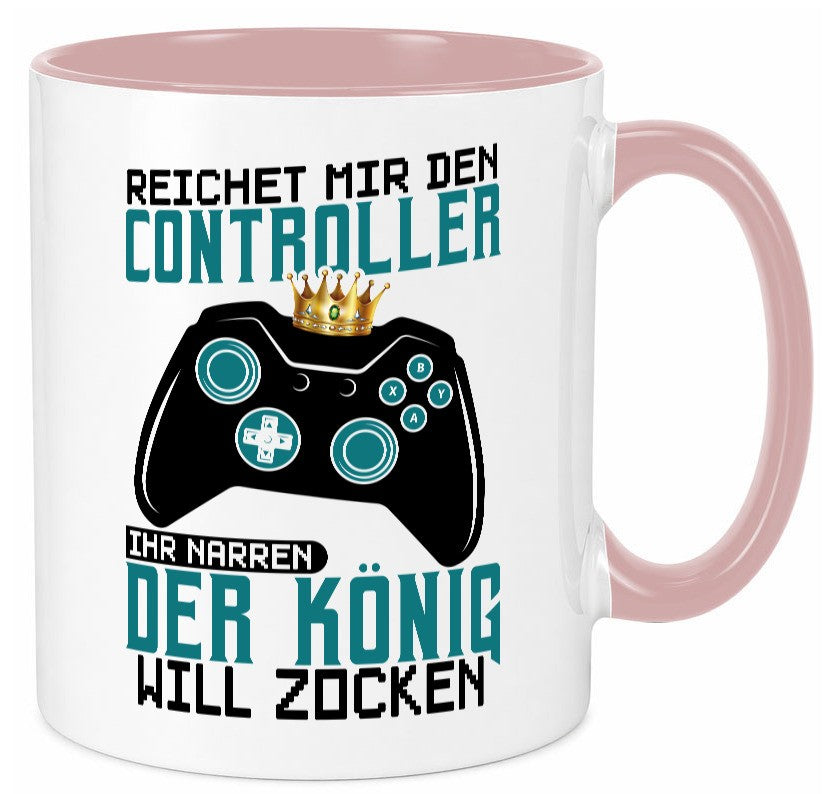 Der König will Zocken | Gamer lustiger Spruch Geschenk Humor Geschenkidee Tasse