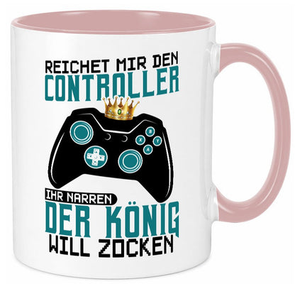 Der König will Zocken | Gamer lustiger Spruch Geschenk Humor Geschenkidee Tasse