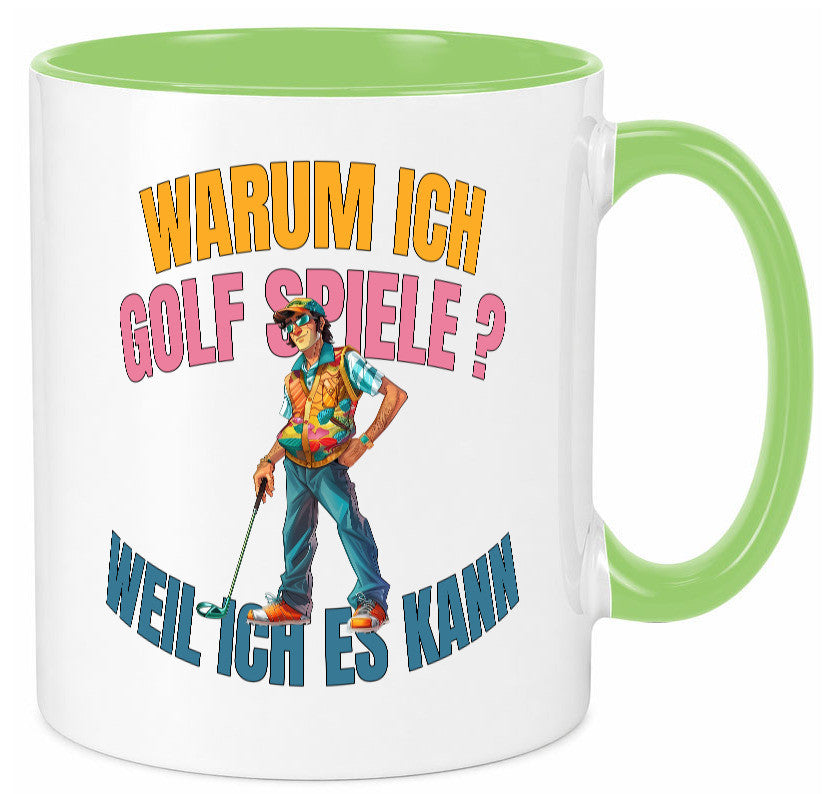 Der Golfspieler, Golfen, Freiheit beim Golfe, lustig Humor Geschenkidee Tasse