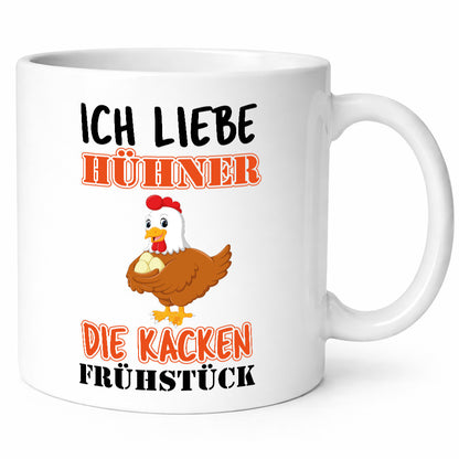 Ich liebe Hühner Humor Geschenkidee Tasse