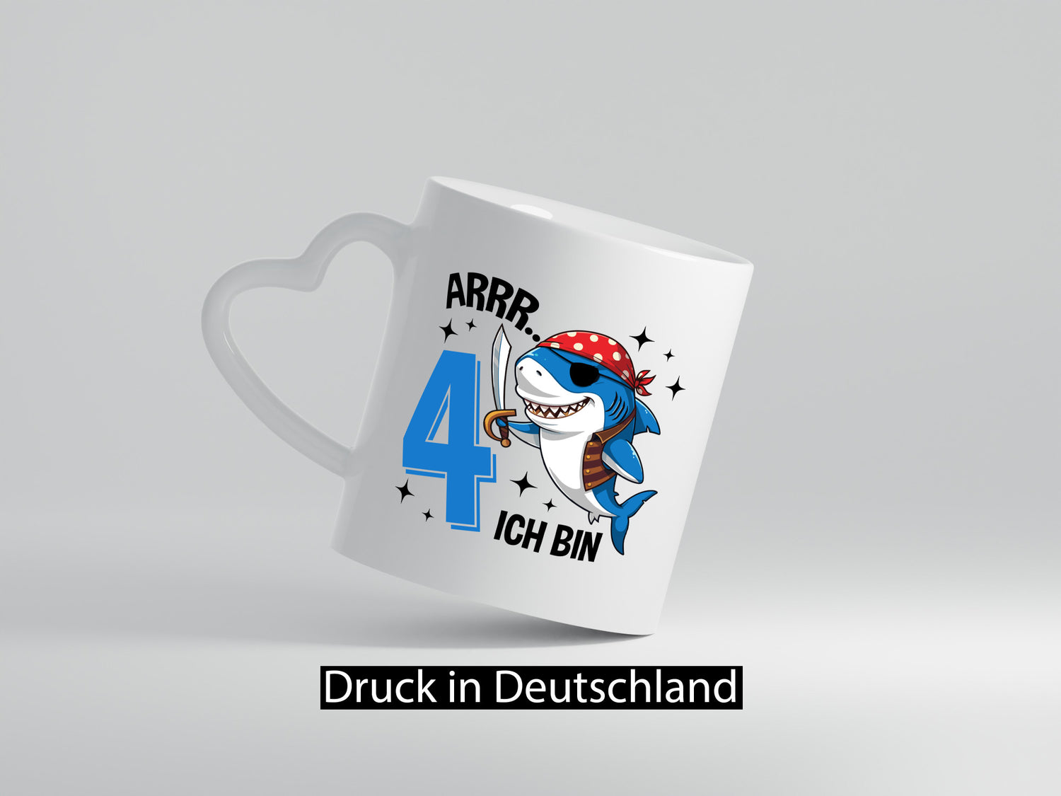 4. Geburtstag | 4 Jahre Arr Pirat Hai Piraten Humor Geschenkidee Tasse