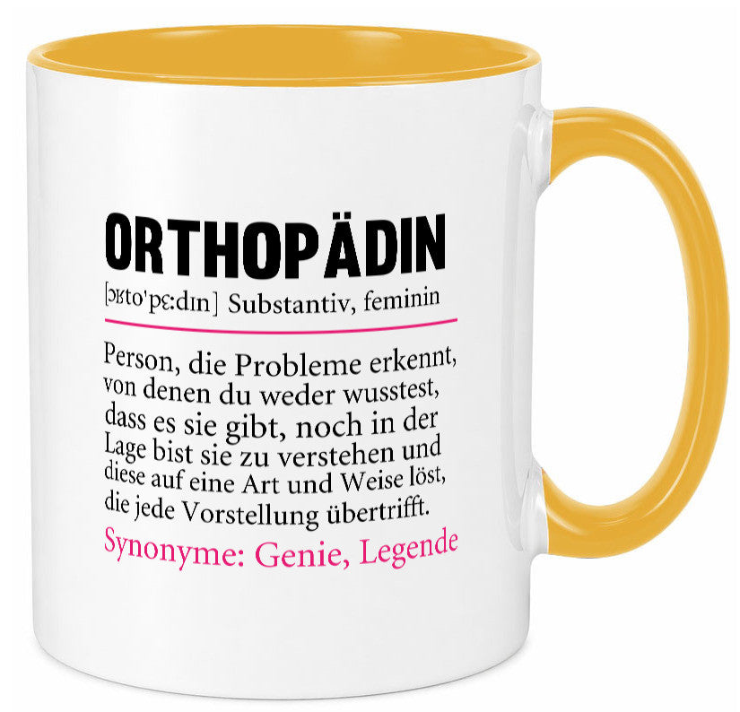 Orthopädin | Spruch Beruf Humor Orthopädie v2 Arbeit Kollegen Büro Geschenkidee