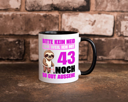 43. Geburtstag | Bitte kein neid Faultier 43 Jahre Geschenk Geschenkidee