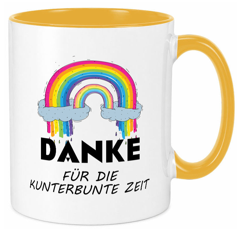 Danke für die Kunderbunte Zeit | Regenbogen lustiger Spruch Geschenk Humor
