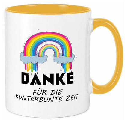 Danke für die Kunderbunte Zeit | Regenbogen lustiger Spruch Geschenk Humor
