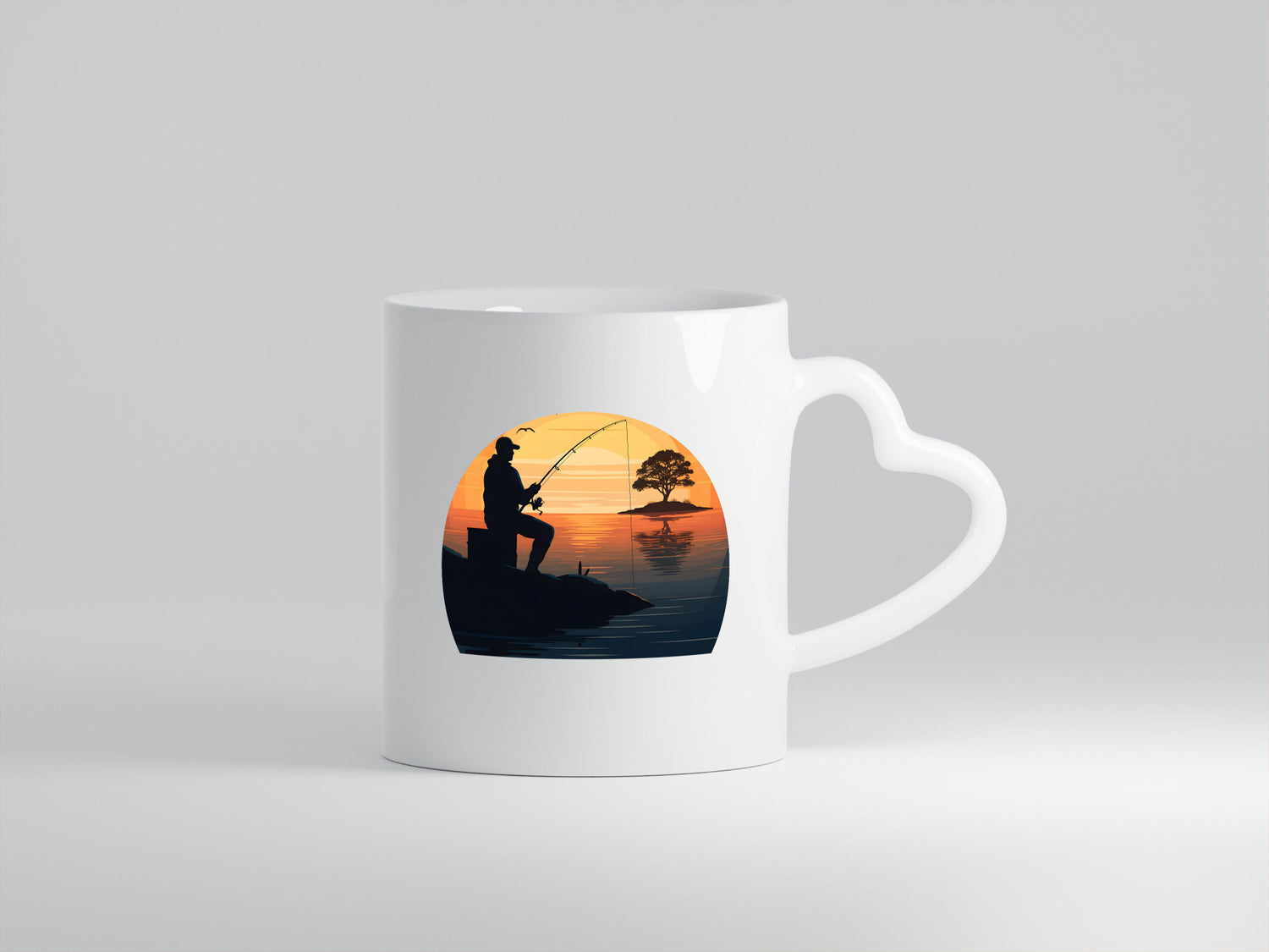 Angler | Sonnenuntergang Fischer Fische Angeln v2 Geschenk Humor Geschenkidee