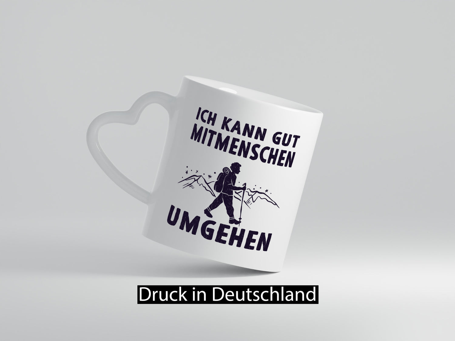Ich kann gut Mitmenschen umgehen | Wanderer Humor Geschenkidee Tasse