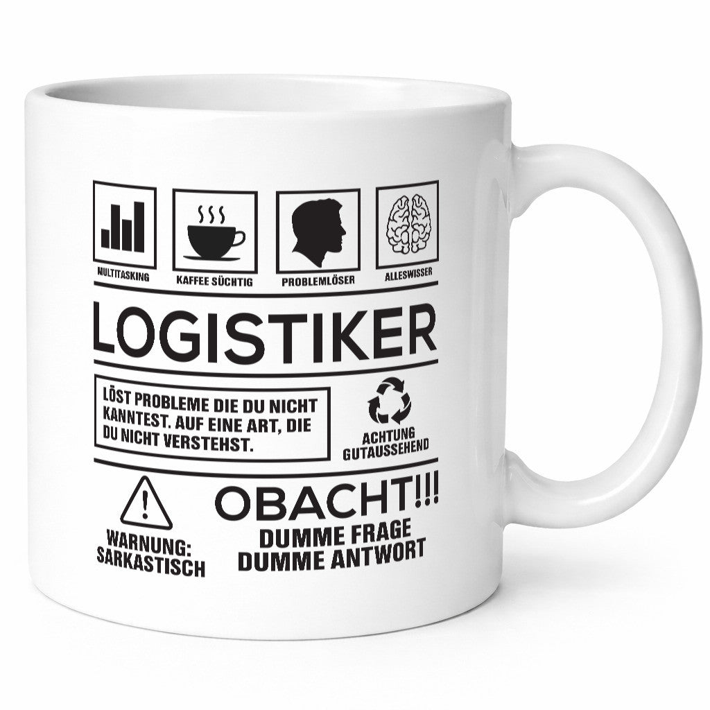 Achtung Probleme Logistiker | Beruf Logistik Geschenkidee Arbeit Kollegen Büro Tasse