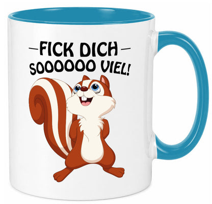 Fick dich so viel Geschenk Humor Geschenkidee lustiger Spruch Tasse