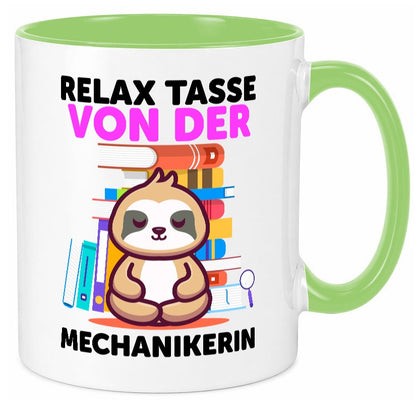 Relax Tasse: Mechanikerin | KFZ Humor Geschenkidee Tasse