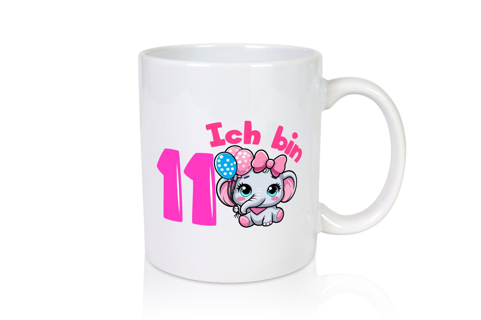 11. Geburtstag | 11 Jahre Elefant Mädchen lustig Geschenkidee Geschenk Tasse
