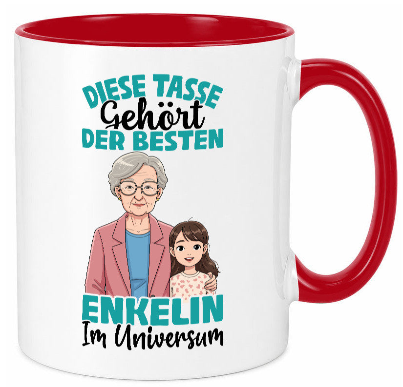 Im Universum: Enkelin | Opa Oma Großmutter Großvater Geschenk Familie Tasse