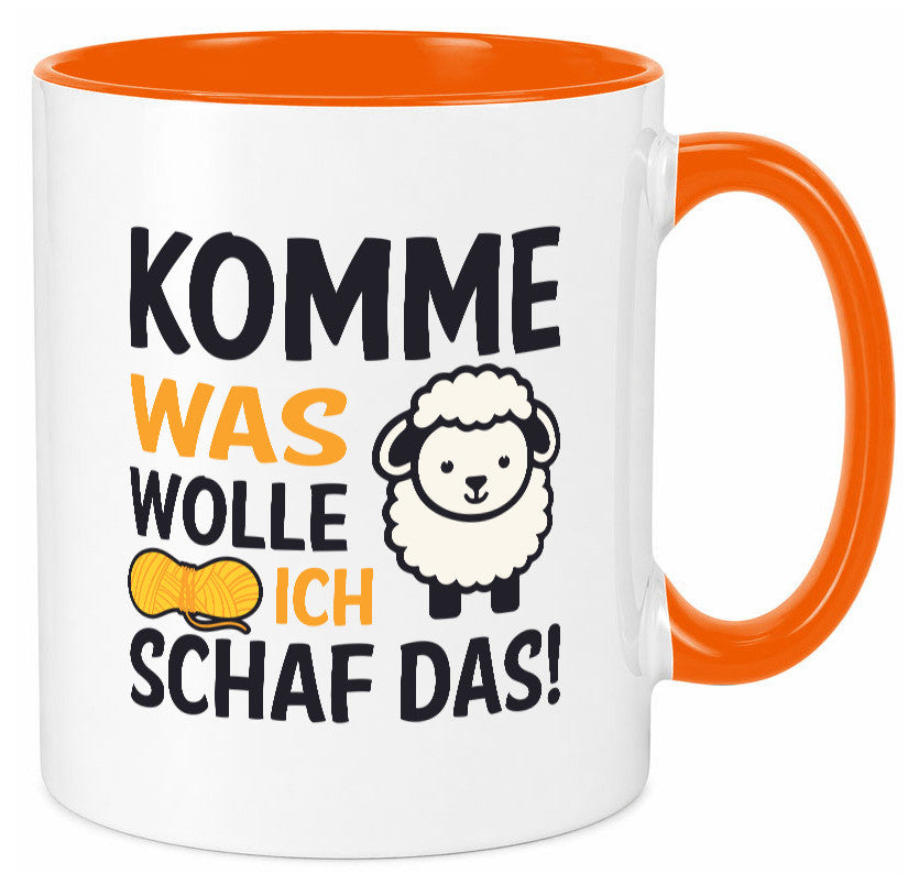Komme was wolle, ich schaf das | Wolle Humor Geschenkidee Tasse