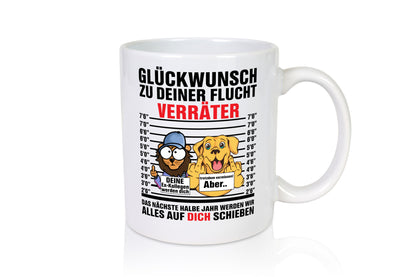 Glüchwunsch zur Flucht | Verräter Ex-Kollegen Humor Arbeit Kollegen Büro