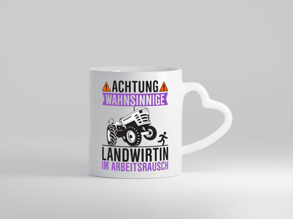 Landwirtin im Arbeitsrausch | Bauer Achtung! lustiger Spruch Geschenk Arbeit
