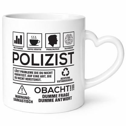 Achtung Probleme Polizist | Polizei Geschenk Humor Geschenkidee lustiger Spruch