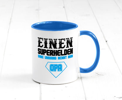 Superheld Opa Geschenk Familie Geschenkidee lustiger Spruch Tasse
