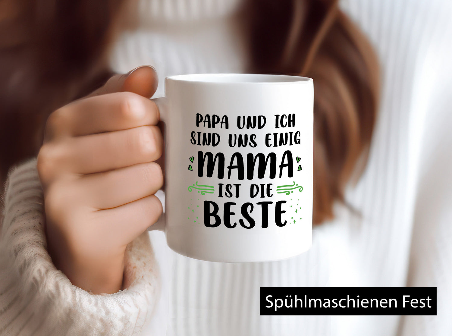Papa und ich sind uns einig: Mama ist die Beste | Muttertagsgeschenk Familie