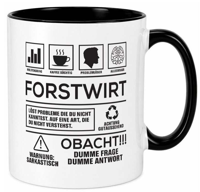 Achtung Probleme Forstwirt | Waldarbeiter lustig Arbeit Kollegen Büro Geschenk