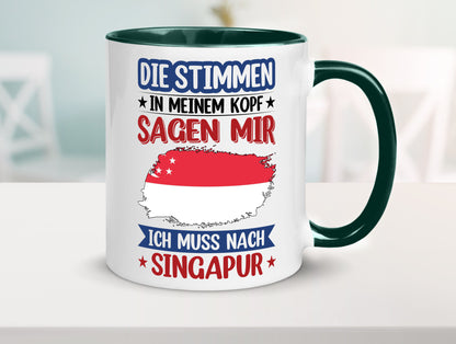 Singapur | Urlaub Stimmen in meinem Kopf Traumland v2 lustiger Spruch Geschenk