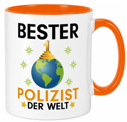 Welt Bester Polizist | Polizei lustiger Spruch Geschenk Humor Geschenkidee Tasse