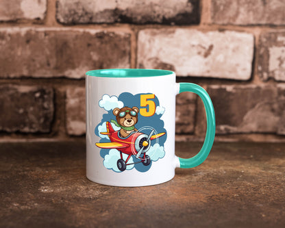 5. Geburtstag | 5 Jahre Kinder Pilot Flugzeug Geschenkidee Humor Tasse