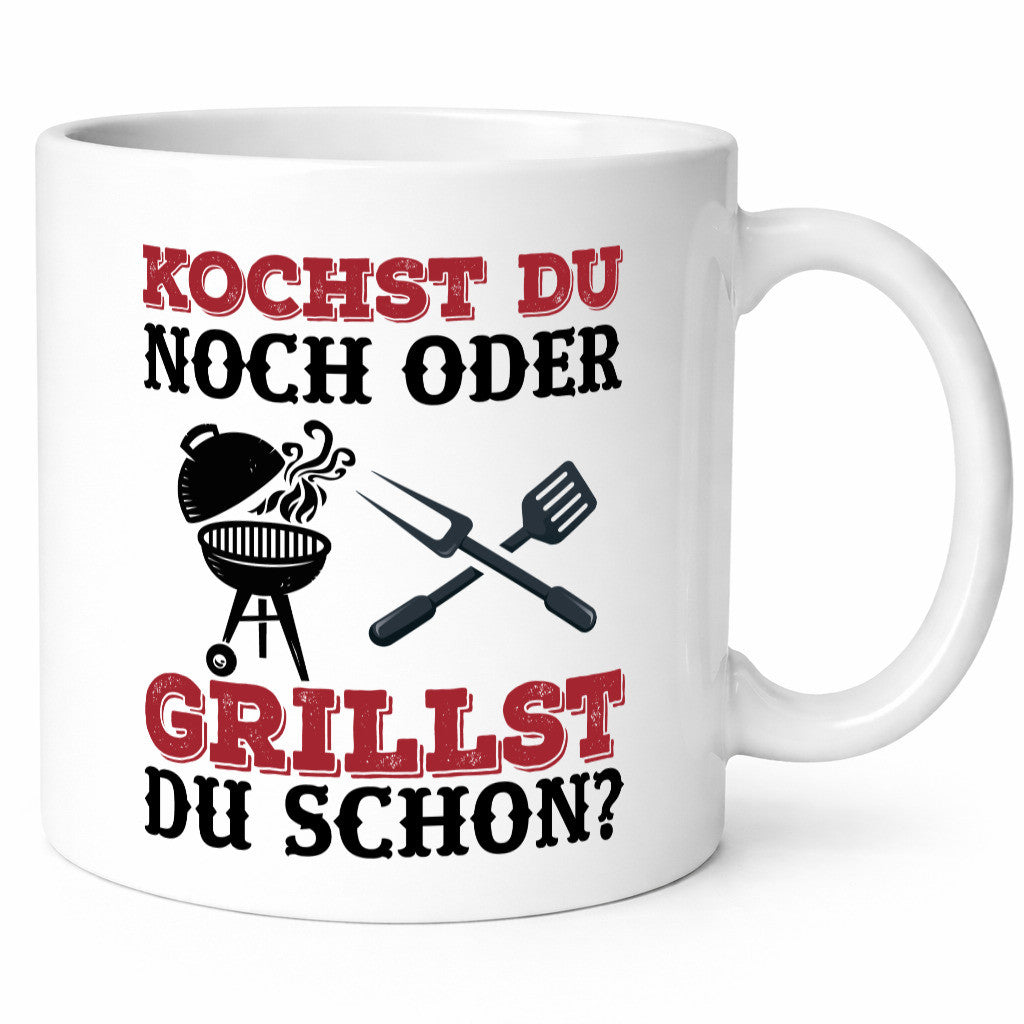 Grillst du schon? | Spruch Tasse Grillen Männer Geschenkidee Humor