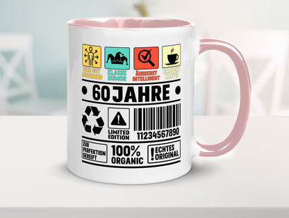 60. Geburtstag | 60 Jahre Humor Limited Edition Geschenkidee Tasse