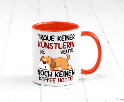 Traue keiner Künstlerin| Spruch lustig | Kunst lustiger Geschenk Humor