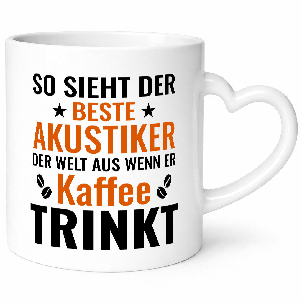 Kaffee trinkt: Akustiker | Akustik Hörgeräteakustik Humor Geschenkidee Tasse