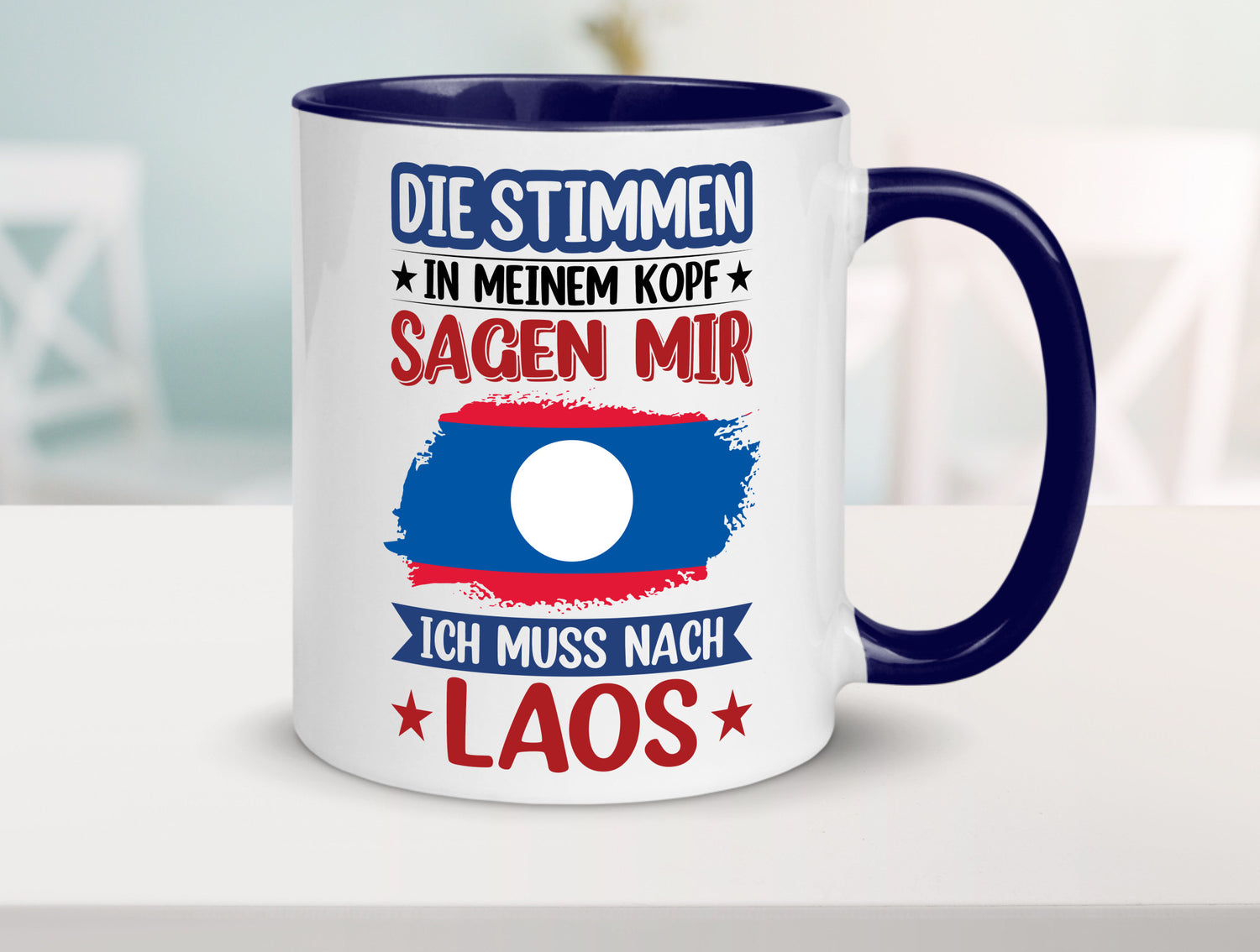 Laos | Urlaub Stimmen in meinem Kopf Traumland lustig Humor Geschenkidee