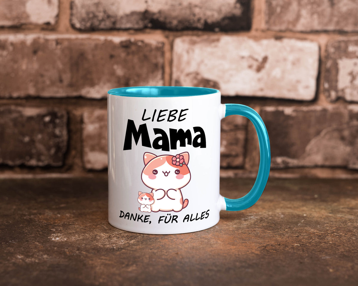 Liebe Mama Danke, für alles | Muttertag Beste Geschenk Familie Geschenkidee Tasse