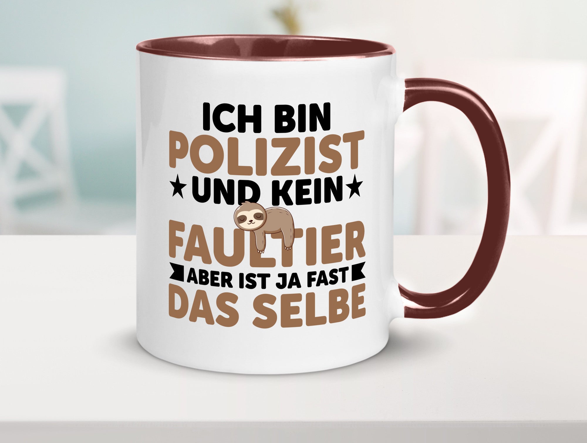 Ich bin kein Faultier: Polizist | Polizei v2 lustig Tierliebhaber Humor