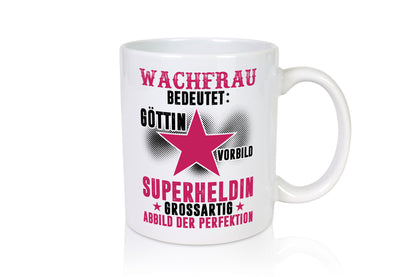 Bedeutung von Wachfrau | Wachpersonal Nachtwächter lustiger Spruch Geschenk