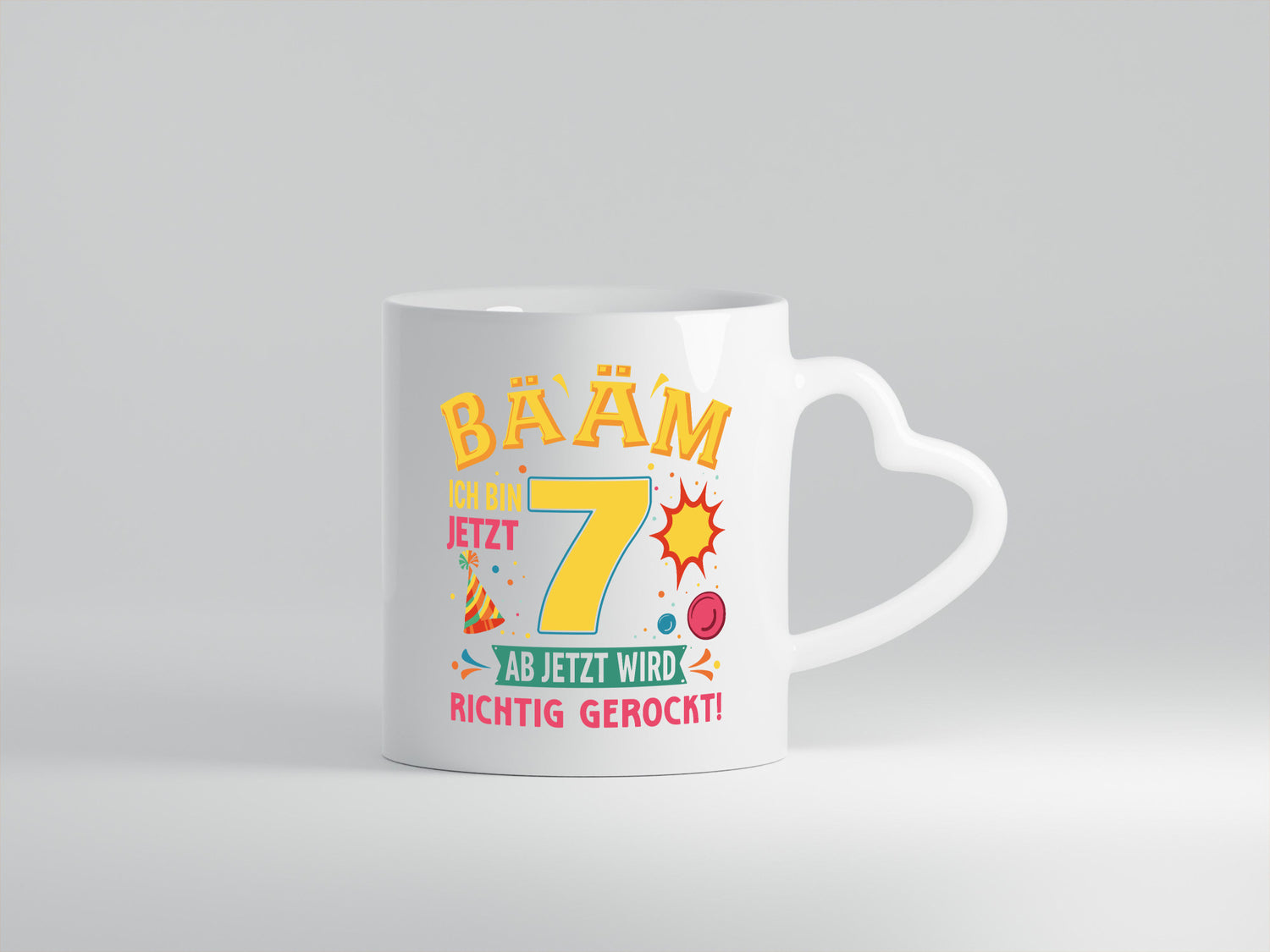 7. Geburtstag | 7 Jahre ab jetzt wird richtig gerockt Geschenkidee Humor Tasse