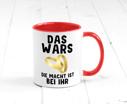 Die macht ist bei ihr | Hochzeit Tasse Ehemann Ehe Geschenk Humor Geschenkidee