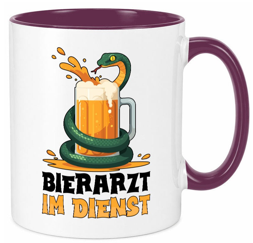Bierarzt im Dienst | Tierarzt Arzt Geschenk Tierliebhaber Humor lustiger Spruch Tasse