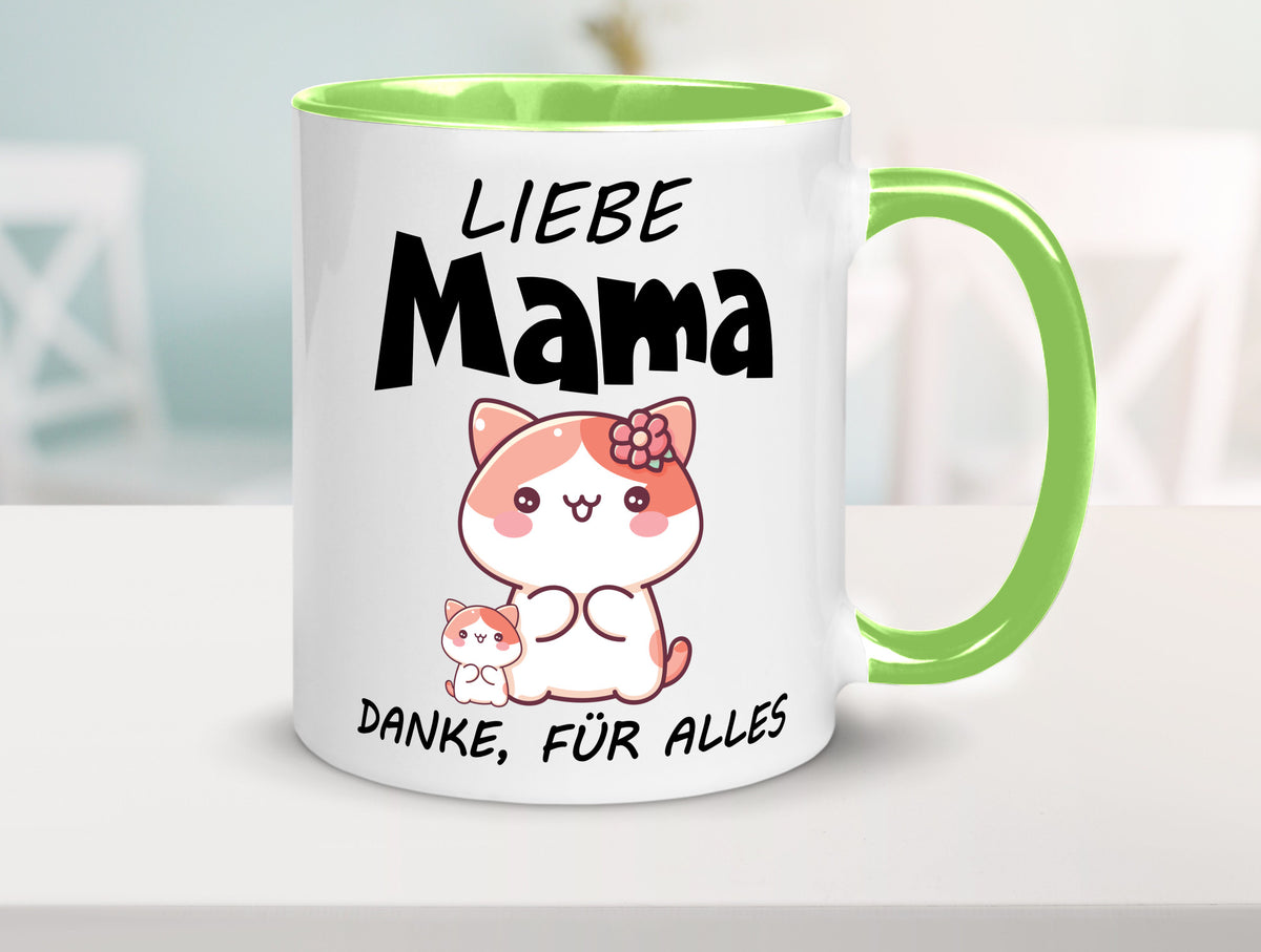 Liebe Mama Danke, für alles | Muttertag Beste Geschenk Familie Geschenkidee Tasse