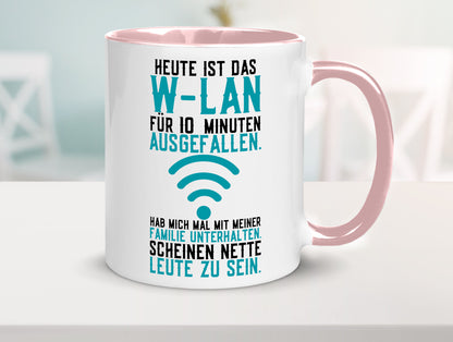 10 Minuten W-Lan Ausfall | Nerd Computer PC Gamer lustig Humor Geschenkidee Tasse