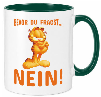 Bevor du fragst? Nein! | grimmige Katze Spruchtasse lustig Tierliebhaber Humor