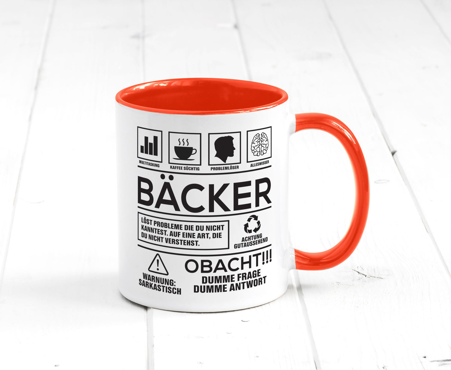 Achtung Probleme Bäcker | Bäckerei Backen Konditor Geschenk Humor Geschenkidee