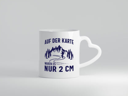 Auf der Karte nur 2 cm | Wandererf Kurve Berge lustig Humor Geschenkidee