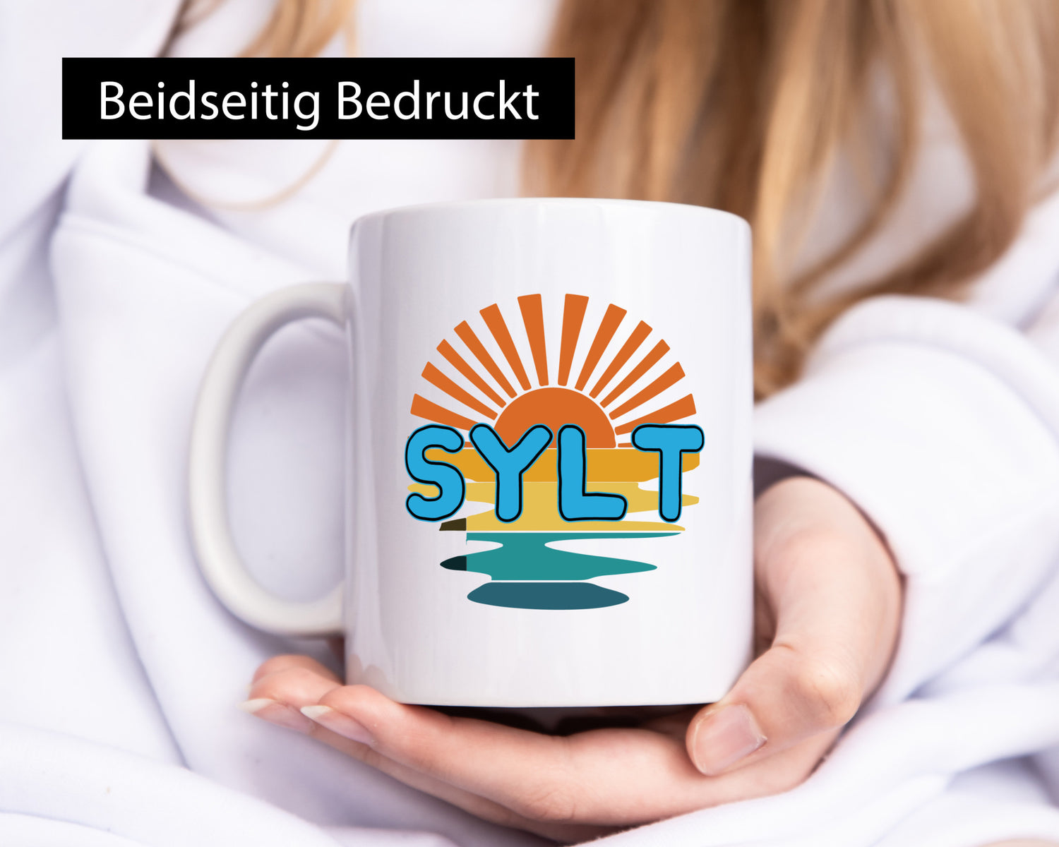 Sylt Tasse | Sonnenuntergang Sylter Möwen Motiv Geschenkidee Humor