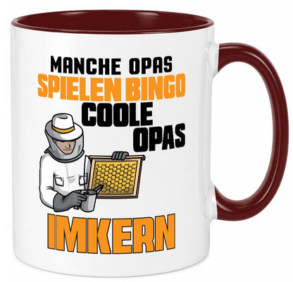 Opas spielen Bingo, coole imkern | Opa Imker| Honig lustig Familie Geschenkidee Tasse