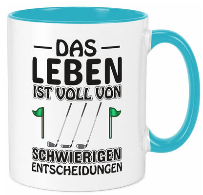 Schwierige Entscheidungen | Golfer Tasse Golf Spieler Geschenkidee Humor