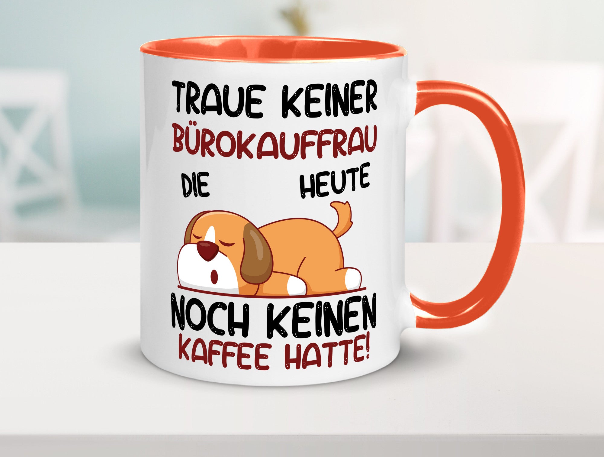 Traue keiner Bürokauffrau | Kauffrau lustig Arbeit Kollegen Büro Geschenk Tasse
