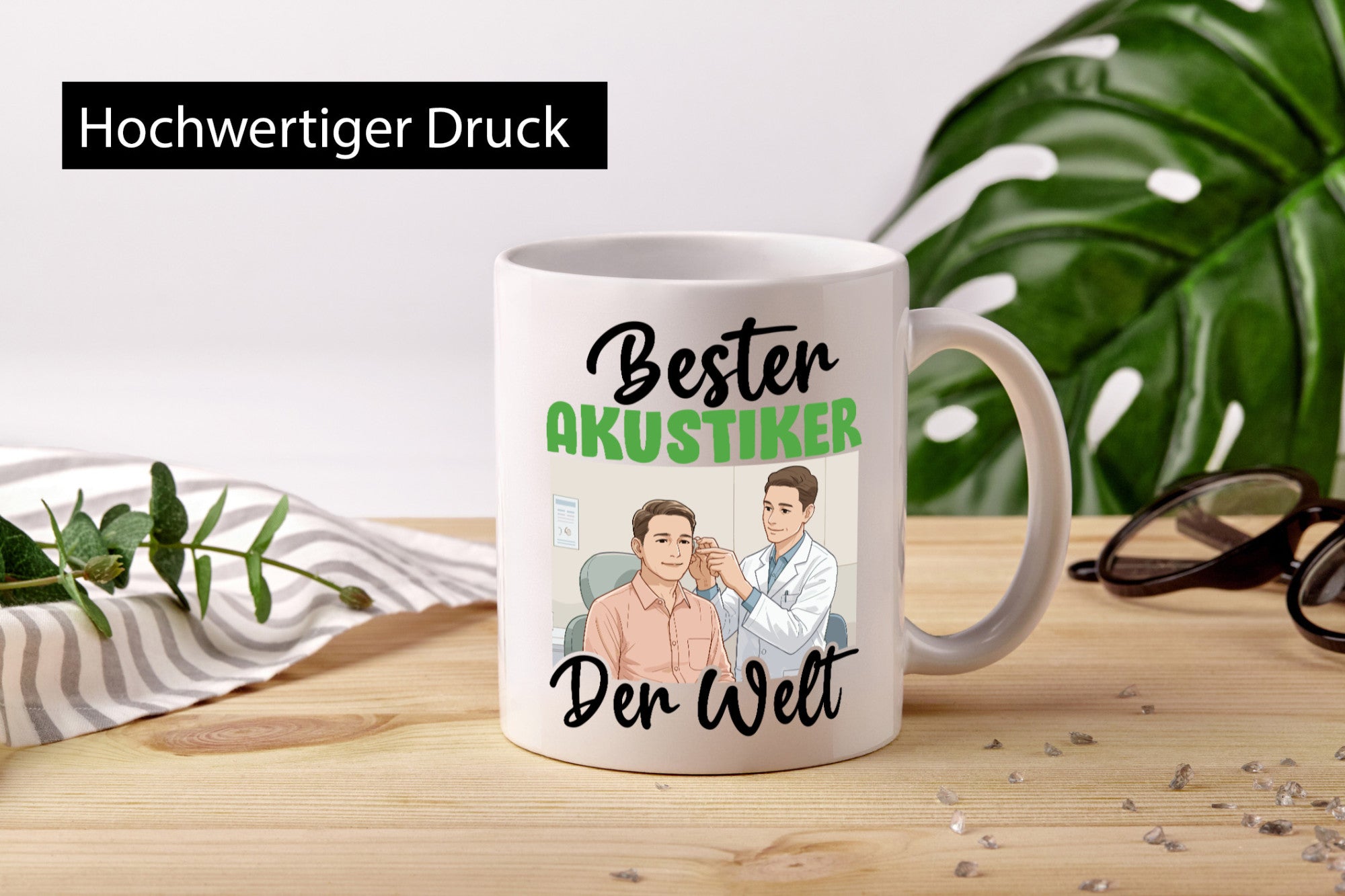 Bester Akustiker | Akustik Hörgeräteakustik v2 Humor Geschenkidee Tasse
