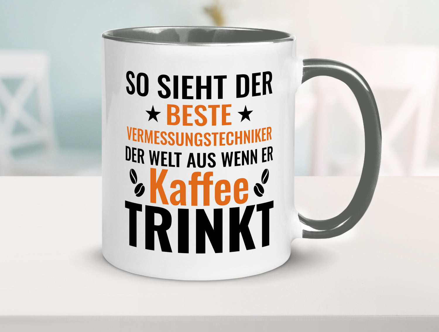 Kaffee trinkt: Vermessungstechniker | Techniker Geschenk Humor Geschenkidee