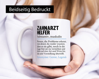 Zahnarzthelfer | Spruch Humor Zahnmedizin Geschenkidee Tasse